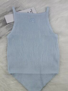 Courreges knit Tank Top black